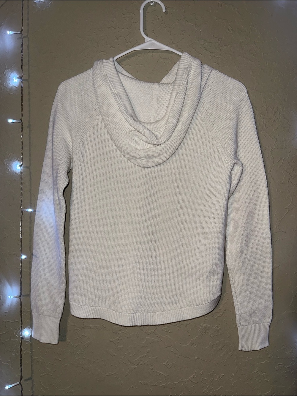 Lauren Ralph Lauren white waffle-knit hoodie - Picture 2 of 4